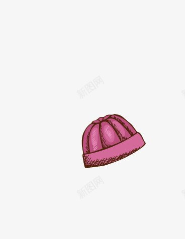 头戴帽子png免抠素材_新图网 https://ixintu.com 卡通帽子 紫色帽子 针织帽子