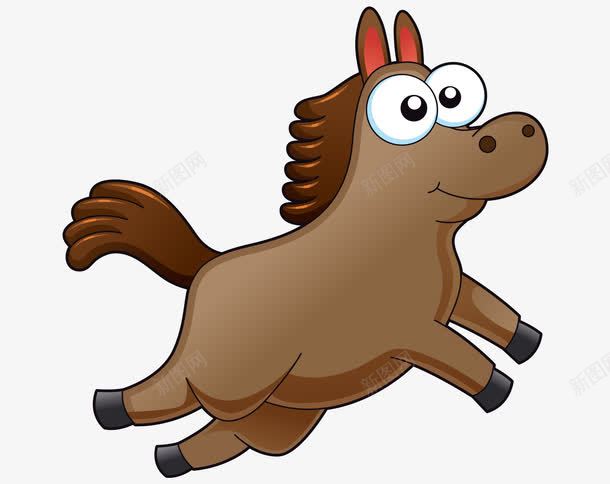 卡通手绘可爱棕色小马png免抠素材_新图网 https://ixintu.com 卡通的马 可爱的小马 手绘的小马 棕色的马 矢量的动物