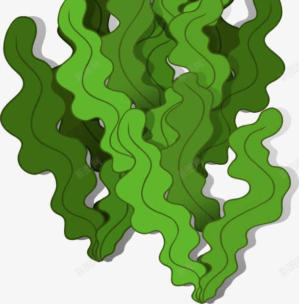手绘海草png免抠素材_新图网 https://ixintu.com 手绘 植物 海草