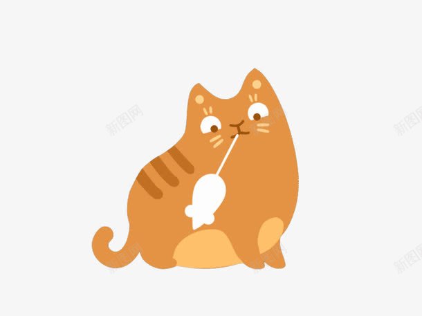 肺胖猫png免抠素材_新图网 https://ixintu.com 猫 肥胖 黄色
