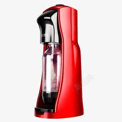 商用家用气泡机红色自制碳酸水饮料机高清图片