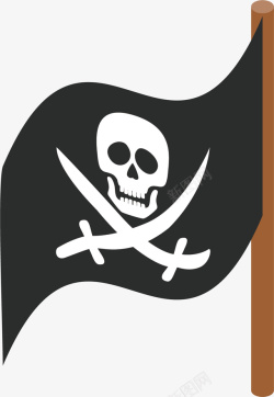 卡通海盗旗矢量图素材
