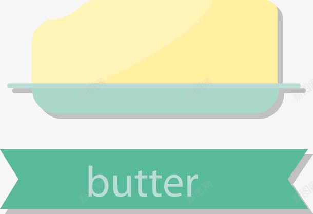 黄油原料png免抠素材_新图网 https://ixintu.com 原料 标签 烘焙 烘焙原料 绿色标签 黄油
