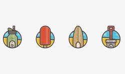 冲浪板免费下载夏天的海边高清图片