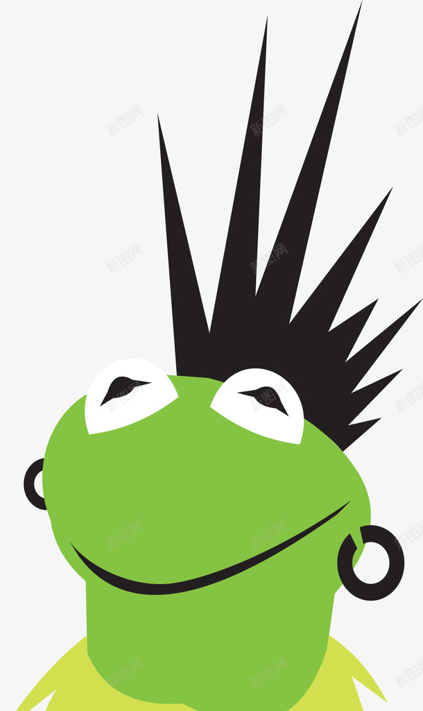 摇滚青蛙矢量图ai免抠素材_新图网 https://ixintu.com 动画青蛙 卡通蛙 卡通青蛙 可爱的青蛙 摇滚 蛙类 矢量图