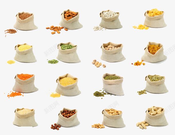 粮食png免抠素材_新图网 https://ixintu.com 米 粮食 袋子