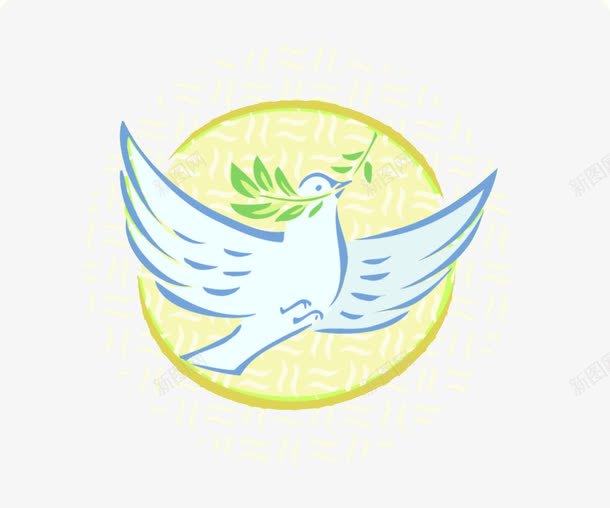白鸽图标png_新图网 https://ixintu.com 底纹装饰和平logo白鸽