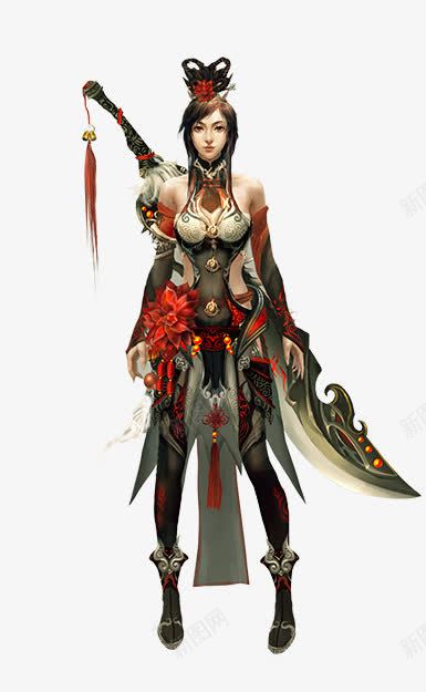 3D游戏红色系女性战士png免抠素材_新图网 https://ixintu.com 3d 女性 战士 游戏 色系