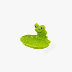 可爱香皂家英清新可爱青蛙双吸盘香皂盒绿高清图片