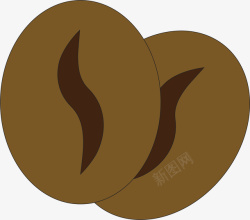 扁平化咖啡豆矢量图素材