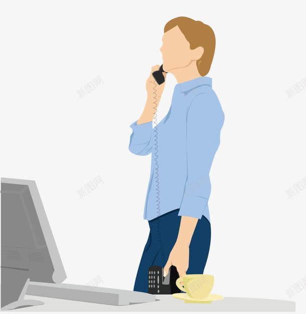 打电话的人png免抠素材_新图网 https://ixintu.com 工作的人 忙碌的人 打电话 打电话的女人 电话