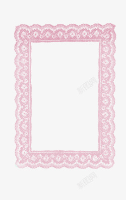 粉色花纹漂亮相框素材