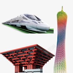 中国城市建筑多款中国元素高清图片