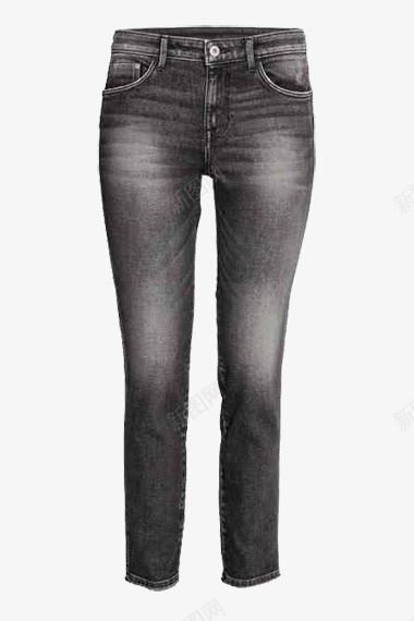 灰色牛仔裤png免抠素材_新图网 https://ixintu.com 时尚 灰色 简约 长裤