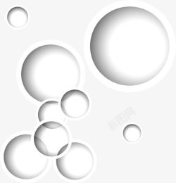 几何白色泡泡素材