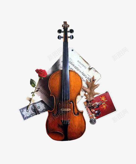 小提琴和乐谱png免抠素材_新图网 https://ixintu.com 乐谱 小提琴 玫瑰 钱