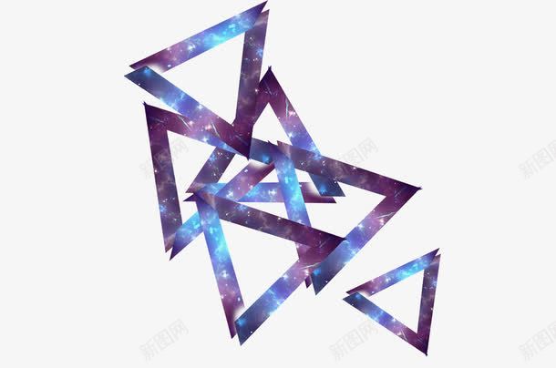 紫色三角形png免抠素材_新图网 https://ixintu.com 三角形 立体 紫色