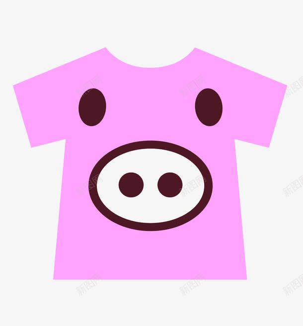 卡通上衣png免抠素材_新图网 https://ixintu.com 上衣 卡通 可爱 猪头 短袖