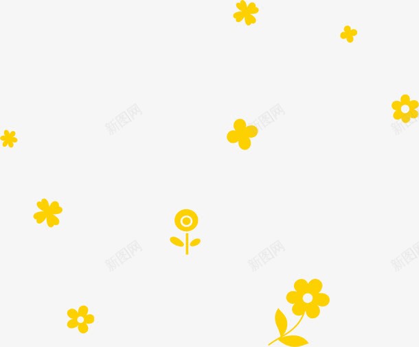 橙色花朵底纹png免抠素材_新图网 https://ixintu.com 卡通 底纹 手绘 橙色 花卉 花朵 花纹