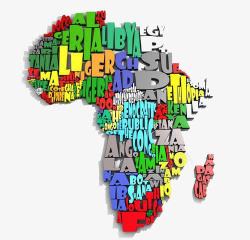 非洲地图元素素材