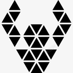 对称三角形多边形装饰小三角形图标高清图片
