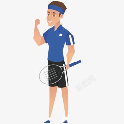矢量男子网球打网球男子高清图片