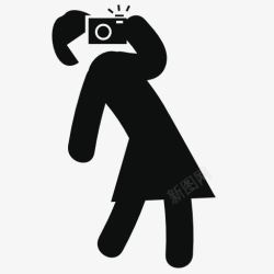 女摄影师图标素材