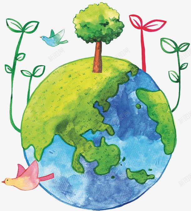 绿树地球环保png免抠素材_新图网 https://ixintu.com 地球 环保 绿树 设计