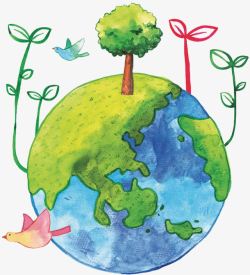 绿树地球环保素材