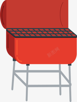 红色烧烤架红色的烧烤架高清图片