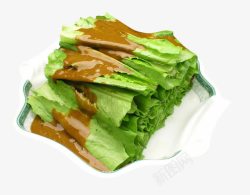 青菜调料绿色青菜调料麻酱高清图片
