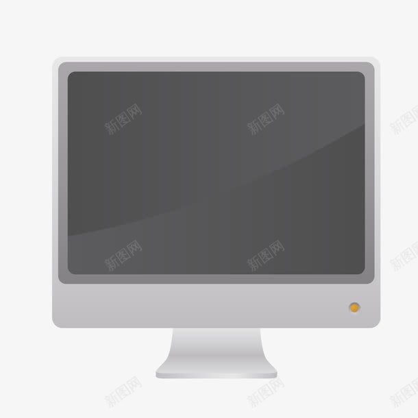 灰色渐变电脑显示器png免抠素材_新图网 https://ixintu.com 显示器 渐变 灰色 电脑
