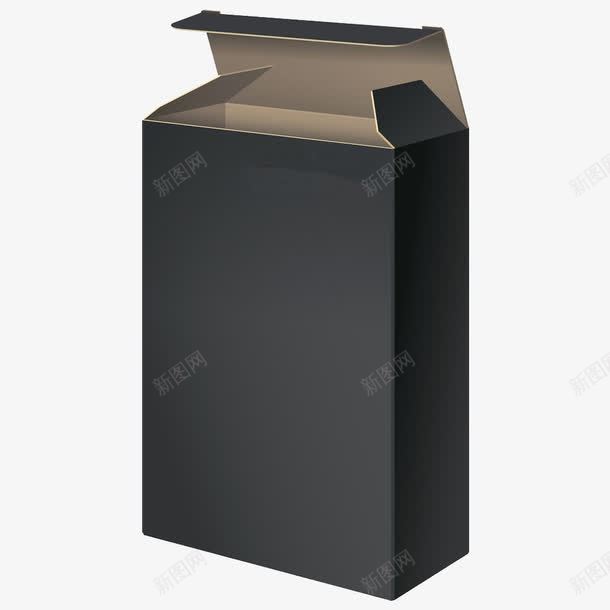 包装箱子png免抠素材_新图网 https://ixintu.com 写实 包装箱 拟物化 黑色