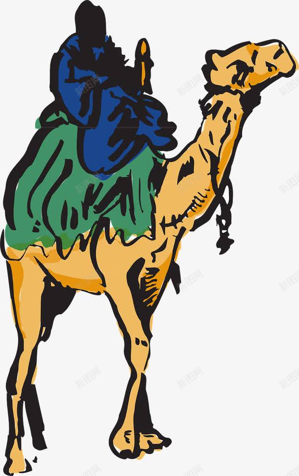 骑骆驼png免抠素材_新图网 https://ixintu.com 旅行人 骆驼 骑乘