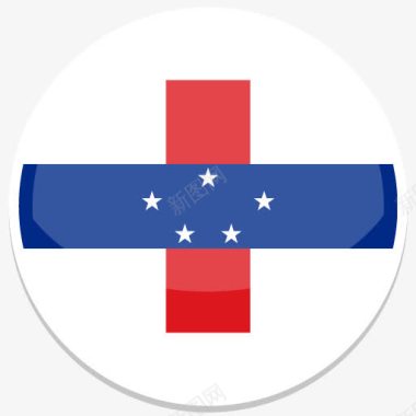 荷兰安的列斯群岛平圆世界国旗图图标图标
