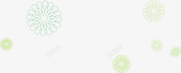 绿色花纹漂浮png免抠素材_新图网 https://ixintu.com AI 卡通 底纹 手绘 漂浮 线条 绿色 花纹