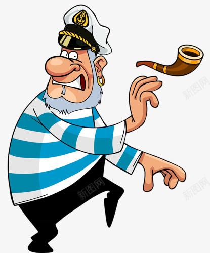 惊讶船长png免抠素材_新图网 https://ixintu.com captain 卡通 男 舰长 船长