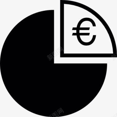 欧元的饼图图标图标