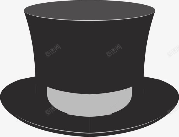 绅士帽子png免抠素材_新图网 https://ixintu.com 帽子 绅士帽 魔术帽 黑色