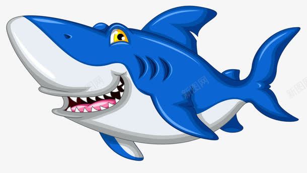 动漫卡通装饰png免抠素材_新图网 https://ixintu.com 可怕 牙齿 蓝色 鲨鱼 鲨鱼嘴