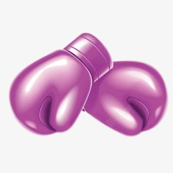 紫色质感手套拳击素材