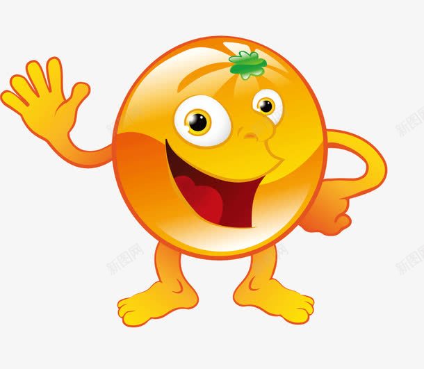 橙子表情png免抠素材_新图网 https://ixintu.com 卡通搞怪食物 橙子 表情水果
