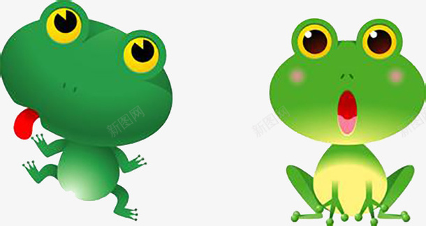 卡通可爱小青蛙png免抠素材_新图网 https://ixintu.com 动物 卡通 可爱 小青蛙 绿色