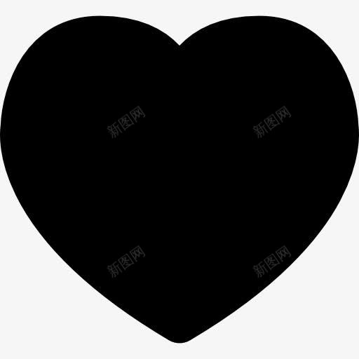 心黑的形状图标png_新图网 https://ixintu.com 形状 心 爱 象征黑暗 软的图标 黑色
