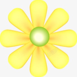 春天手绘环保黄色花朵素材