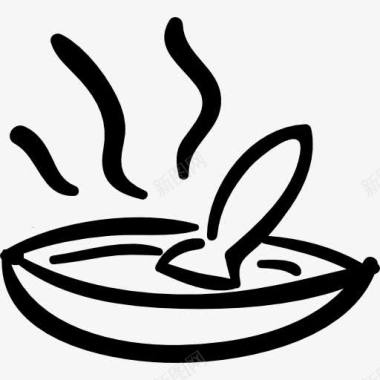 热盘用勺子图标图标