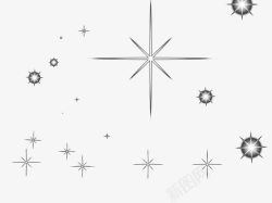 发光的星星矢量图素材