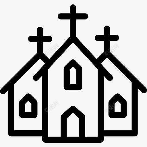 教堂图标png_新图网 https://ixintu.com 古迹 基督教 天主教 宗教 建筑 建筑与城市 教堂