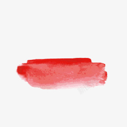 毛笔墨滴手绘红色图案高清图片