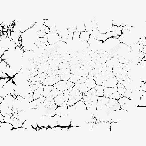 黑色裂纹元素png免抠素材_新图网 https://ixintu.com 爆裂 裂纹 视觉 黑色 龟裂纹